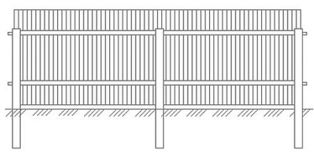 Забор из оцинкованного профнастила С-8 с двусторонним полимерным покрытием